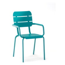 Modré kovové záhradné stoličky v súprave 4 ks Alicante – Ezeis (Záhradné stoličky)