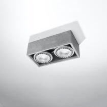 Sivé stropné svietidlo 14x27 cm Postiga – Nice Lamps (Stropné svietidlá a bodové svietidlá)