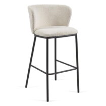 Biele barové stoličky v súprave 2 ks (výška sedadla 75 cm) Ciselia – Kave Home (Barové stoličky)