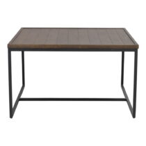 Tmavohnedý konferenčný stolík s doskou z dubového dreva ø 80 cm Deerfield – Rowico (Konferenčné stol...