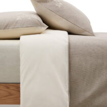 Béžové predĺžené obliečky na jednolôžko z bavlneného perkálu 150x220 cm Sotela – Kave Home (Obliečky...