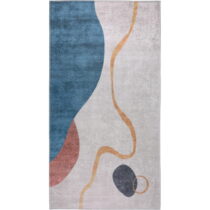 Umývateľný koberec v modro-krémovej farbe 80x150 cm – Vitaus (Koberce)