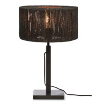 Čierna stolová lampa s tienidlom z juty (výška 37 cm) Iguazu – Good&amp;Mojo (Stolové lampy)
