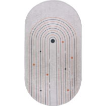 Krémovobiely umývateľný koberec 80x120 cm Oval – Vitaus (Koberce)