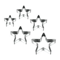 Súprava 5 vykrajovadiel v tvare hviezd Metaltex Cookie Cutters (Vykrajovačky)