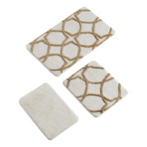 Hnedo-krémové kúpeľňové predložky v súprave 3 ks 100x60 cm Bonne – Foutastic (Predložky)