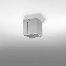 Sivé stropné svietidlo s kovovým tienidlom 10x10 cm Pax – Nice Lamps (Stropné svietidlá a bodové svi...