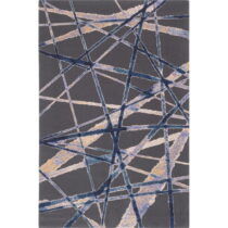 Tmavomodrý vlnený koberec 133x180 cm Sticks – Agnella (Koberce)