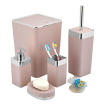 Ružová súprava doplnkov do kúpeľne - Oyo Concept (Sady doplnkov do kúpeľne)