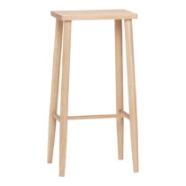 Barová stolička z dubového dreva Hübsch Folk, výška 72 cm (Barové stoličky)