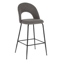 Sivé barové stoličky v súprave 4 ks (výška sedadla 63 cm) Mahalia – Kave Home (Barové stoličky)