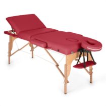 MT 500, červený, masážny stôl, 210 cm, 200 kg, sklápací, jemný povrch, taška KLARFIT