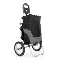 Carry Grey, cyklovozík, vozík za bicykel, ručný vozík, max. nosnosť 20 kg, čierno-sivý DURAMAXX