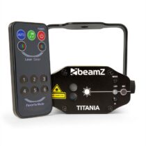 Titania Double Laser 200mW RG Gobo, laserová trieda 3B, IR-diaľkové ovládanie Beamz