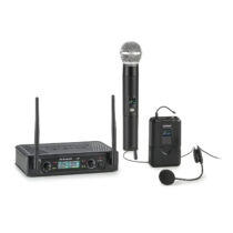 UHF200F-HB sada 2-kanálových UHF bezdrôtových mikrofónov Auna Pro