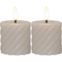 LED sviečky v súprave 2 ks (výška  7,5 cm) Flamme Swirl – Star Trading (LED sviečky)