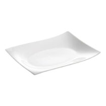 Biely porcelánový tanier Maxwell & Williams Motion, 25 x 19 cm (Servírovacie taniere)