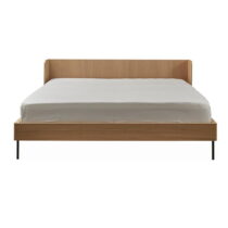 Dvojlôžková posteľ v dekore duba 160x200 cm v prírodnej farbe Wrap – Bonami Selection (Dvojlôžkové m...