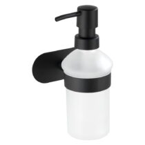 Nástenný antikoro dávkovač na mydlo s matne čiernym držiakom Wenko Orea trúb-Loc ® (Dávkovače)