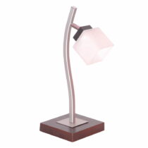 Tmavohnedá stolová lampa so skleneným tienidlom (výška  45 cm) Dana – LAMKUR (Stolové lampy)