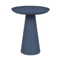 Modrý hliníkový odkladací stolík White Label Ringar, ø 34,5 cm (Odkladacie stolíky)