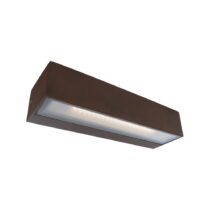Tmavohnedé nástenné svietidlo SULION Tisa, 22 × 6,9 cm (Vonkajšie osvetlenie)