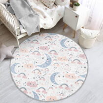 Svetlosivý detský koberec ø 120 cm Comfort – Mila Home (Detské koberce)