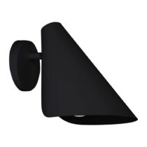 Čierne nástenné svietidlo SULION Lisboa, výška 16 cm (Nástenné svietidlá)