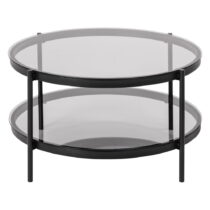 Okrúhly konferenčný stolík so sklenenou doskou ø 79 cm Bayonne - Actona (Konferenčné stolíky)