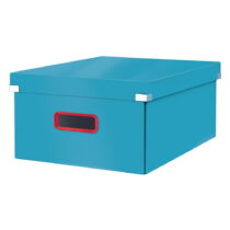 Modrý kartónový úložný box s vekom 48x37x20 cm Click&Store – Leitz (Úložné boxy)