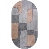 Sivý umývateľný koberec 60x100 cm Oval – Vitaus (Koberce)