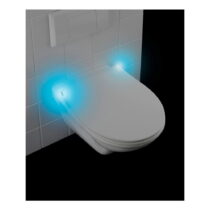 Biele WC sedadlo S LED svetlami a jednoduchým zatváraním Wenko Gubbio, 44 x 36,8 cm (Záchodové dosky...