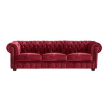 Červená pohovka Max Winzer Norwin Velvet, 200 cm (Pohovky a gauče)