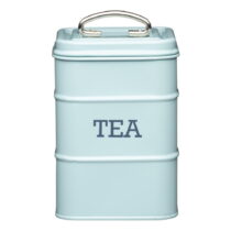 Zelenomodrá plechová dóza na čaj Kitchen Craft Nostalgia (Škatuľky na čaj)