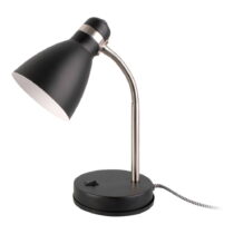 Čierna stolová lampa Leitmotiv Study, výška 30 cm (Stolové lampy)
