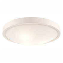 Biele stropné svietidlo so skleneným tienidlom - LAMKUR (Stropné svietidlá a bodové svietidlá)
