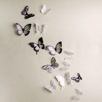 Sada 18 adhezívnych 3D samolepiek Ambiance Butterflies Chic (Samolepky)