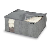 Sivý úložný box Domopak Stone, 55 x 45 cm (Úložné boxy na oblečenie)