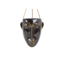 Tmavohnedý závesný kvetináč PT LIVING Mask, výška 22,3 cm (Kvetináče)
