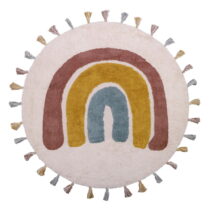 Detský ručne vyrobený koberec Nattiot Rainbow, ø 110 cm (Detské koberce)