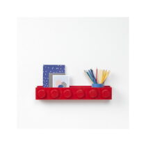 Detská červená nástenná polička LEGO® Sleek (Detské poličky)