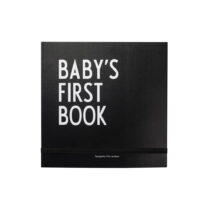 Čierna detská spomienková knižka Design Letters Baby's First Book (Zápisníky)