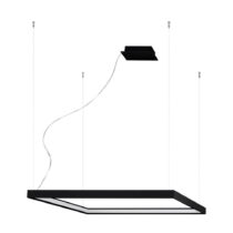 Čierne LED závesné svietidlo 80x80 cm Aura - Nice Lamps (Lustre)