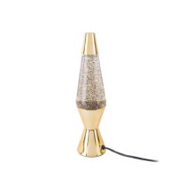 Stolová lampa v zlatej farbe s glitrami Leitmotiv Glitter, výška 37 cm (Stolové lampy)