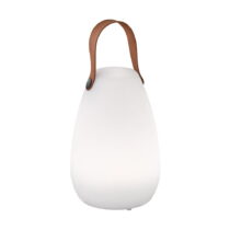 Bielo-hnedá LED stolová lampa (výška 20 cm) Ruby – Fischer &amp; Honsel (Vonkajšie osvetlenie)