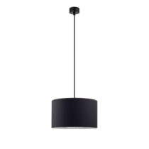 Čierne závesné svietidlo s vnútrom v striebornej farbe Sotto Luce Mika, ∅ 36 cm (Lustre)