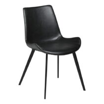 Čierna koženková jedálenská stolička DAN-FORM Denmark Hype (Jedálenské stoličky)
