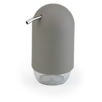 Sivý plastový dávkovač mydla 230 ml Touch – Umbra (Dávkovače)
