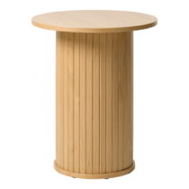 Okrúhly odkladací stolík v dekore duba ø 50 cm Nola – Unique Furniture (Odkladacie stolíky)