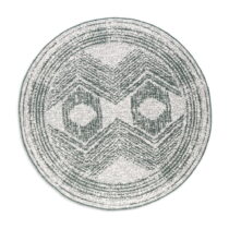 Krémovo-zelený okrúhly vonkajší koberec ø 100 cm Gemini – Elle Decoration (Vonkajšie koberce)